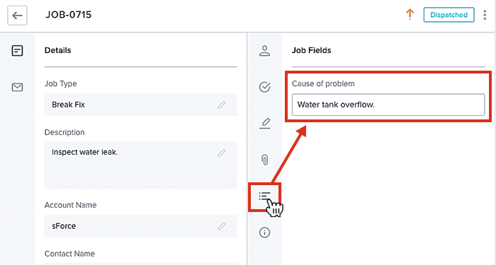 Populating a custom field in the job&rsquo;s details to display as an alert bar on the Skedulo mobile app.