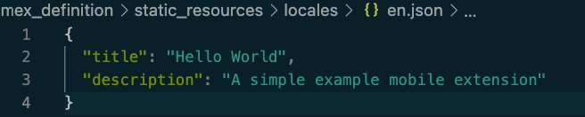 The en.json file in the Hello World template extension